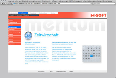 »Screendesign für das Softwarehaus M-Soft