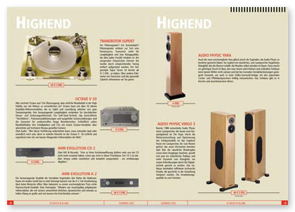 »Produktkatalog für das Gießener High-End-HiFi-Studio Schäfer & Blank